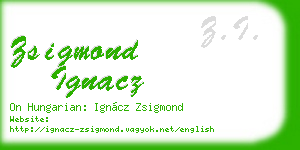 zsigmond ignacz business card